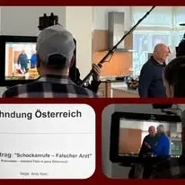 Schauspieler auf dem Weg zu einem Drehort